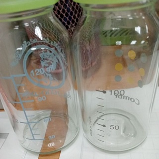 玻璃奶瓶100/ 120ml另有 puku寬口玻璃奶瓶240ml