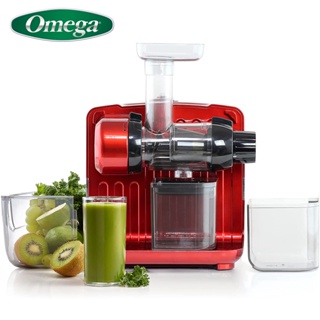 美國Omega QBar 冷萃慢磨機 慢磨機 芹菜汁 蔬果汁 健康飲品 原廠15年保固 JCUBE500 2色SV/RD