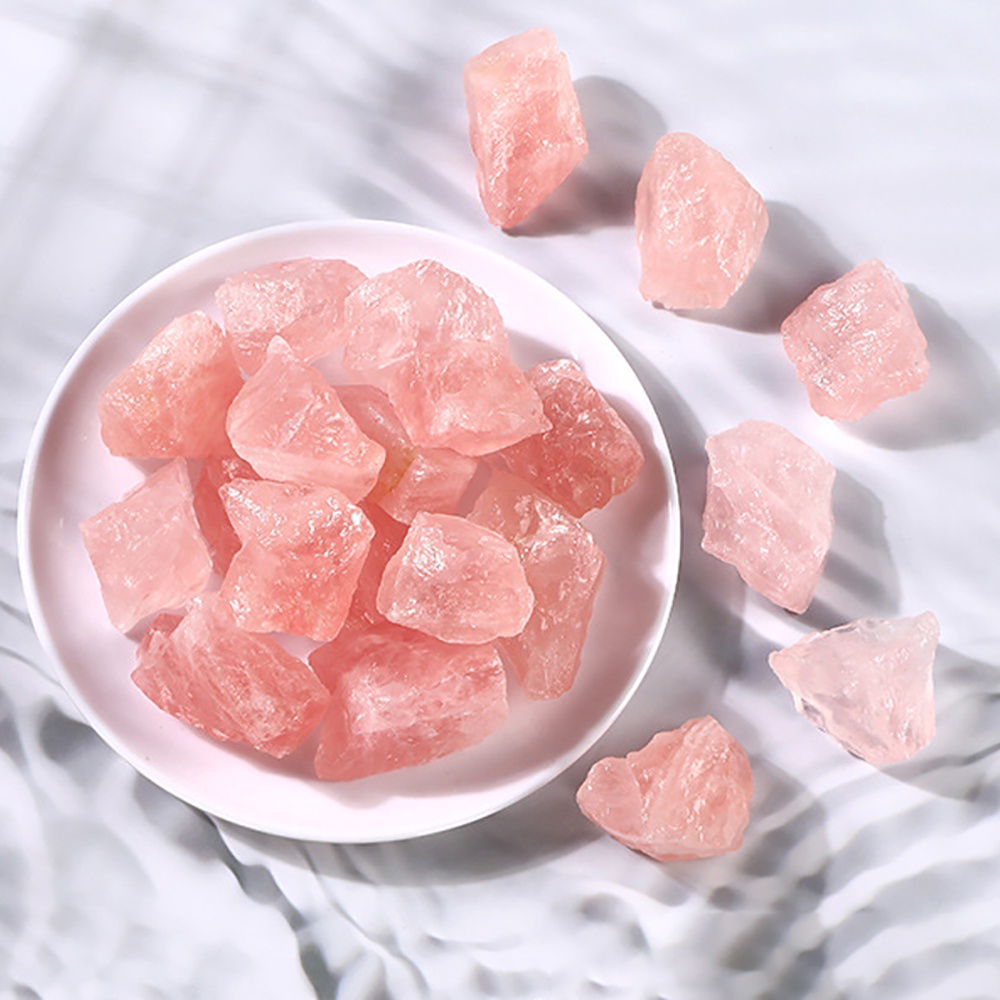 100% 天然玫瑰石英礦物標本高品質粉紅色水晶石癒合不規則形狀原礦石房間裝飾
