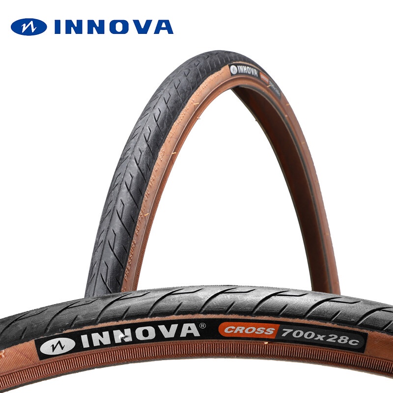 Innova 自行車輪胎 700C CROSS 700x28C (28-622) 公路自行車輪胎超輕 385g 鋼絲珠光