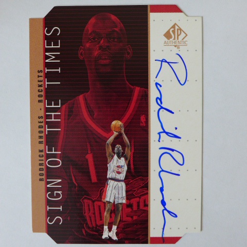 ~ Rodrick Rhodes ~NBA球星/羅德里克·羅德斯 1999年SPA.卡面簽名.親筆簽名卡