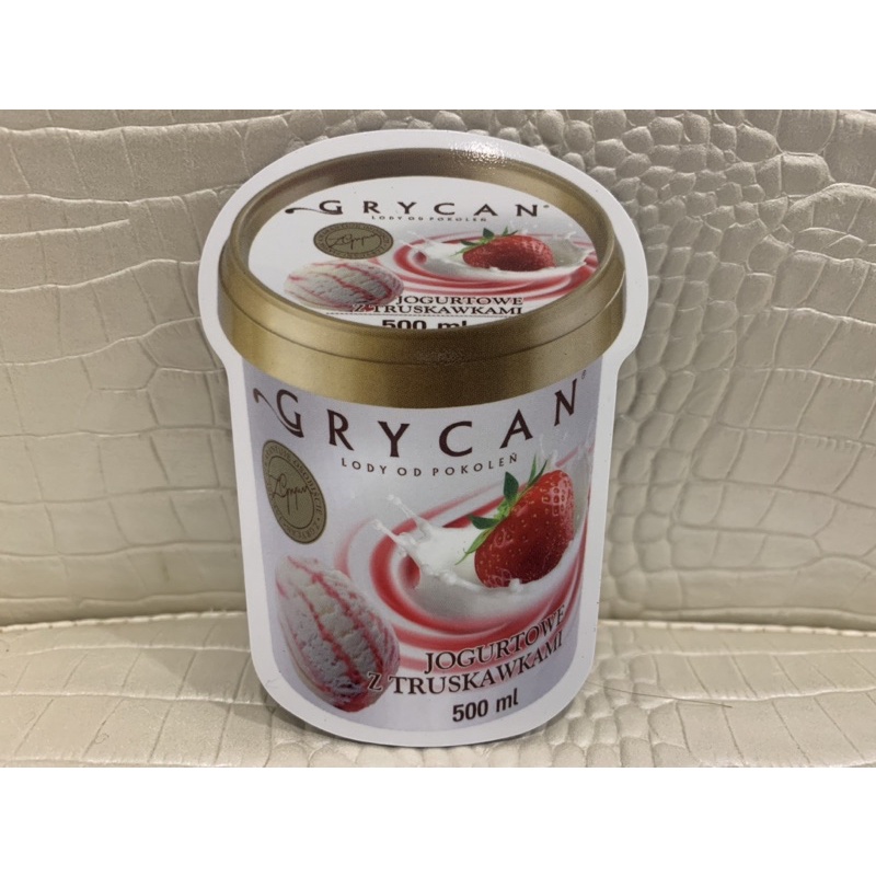 (二手) Grycan 波蘭 冰淇淋 造型 冰箱 磁鐵 冰箱貼 🍓 白板 黑板 辦公室 文具 用品 冰淇淋桶 冰品 食物