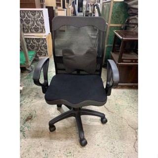 【全國二手傢具】高階 質感黑色網狀辦公活動椅/有扶手/有油壓/員工椅/OA椅/辦公椅/電腦椅/二手傢俱/二手辦公設備