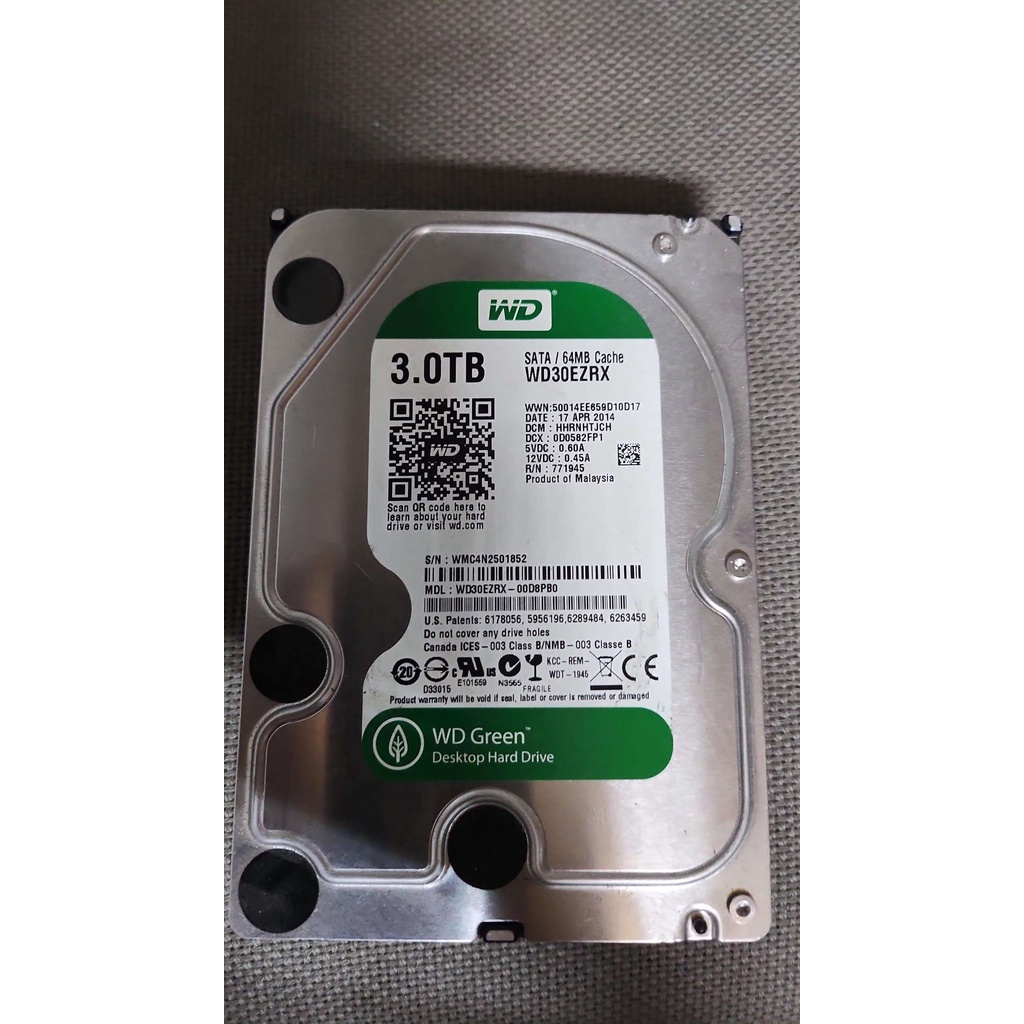 内蔵ハードディスク 3TB WDC WD30EZR 2個まとめて