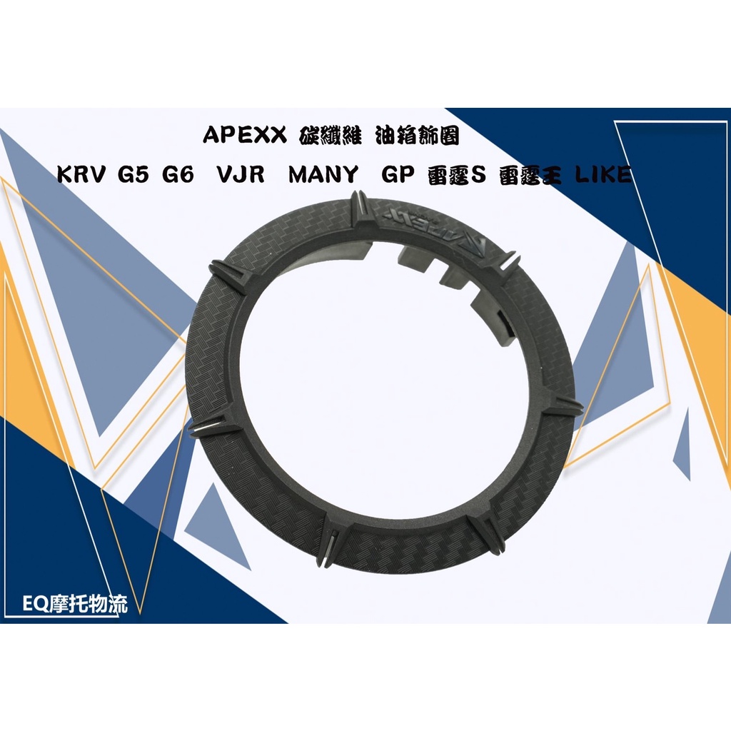 APEXX 油箱飾圈 碳纖維 壓花油箱圈 適用 KRV / 雷霆 / 雷霆S / 雷霆王 / G5 / G6 / GP