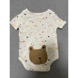 🌟二手正品🌟 Gap 嬰兒 布萊納系列 Logo純棉短袖包屁衣 0-3M 3-6M