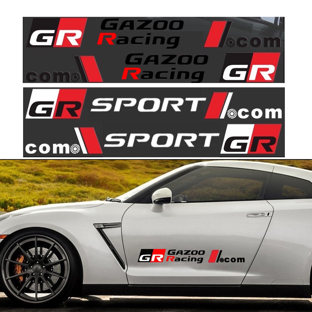 丰田威驰 Gr Sport 車門車身貼紙 GR GAZOO RACING 側門乙烯基貼花貼紙適用於豐田 VIos Yar