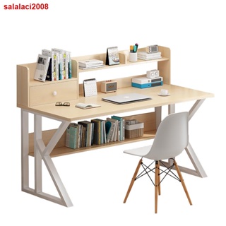 ❍小滿之樹 電腦桌現代簡約家用臥室書桌書架組合小戶型80cm學生出租屋寫字桌