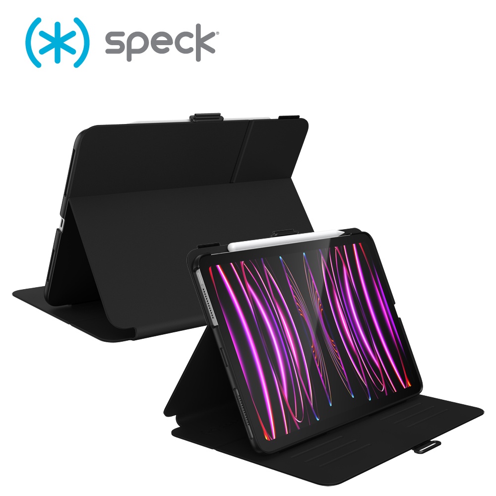 Speck iPad Pro 11吋第4代 2022 Balance Folio多角度防摔側翻保護套-黑色