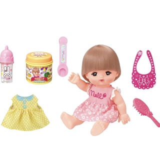 日本正品代購 PILOT咪露娃娃 娃娃套裝嬰兒餐具& 照顧套裝組合 小美樂 女孩 禮物 換裝衣服