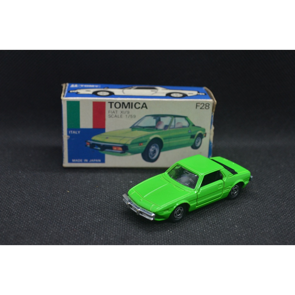 【T'Toyz】 Tomica F28 -1 Fiat X 1/9 飛雅特 青綠色 二手 附膠盒 日本製