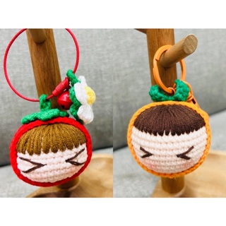 「現貨」 手作 蘋果 橘子 水果丸子吊飾 小丸子 鈎織玩偶 鑰匙圈 漂亮包包吊飾 丸子頭