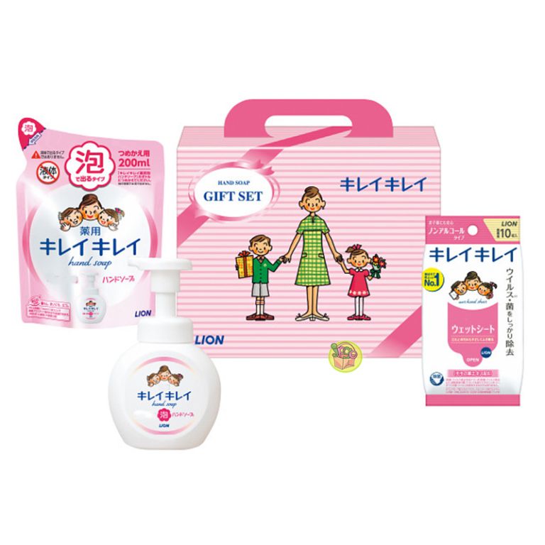 【JPGO】日本製 LION獅王 泡沫洗手乳+補充包+濕紙巾 清潔禮盒組