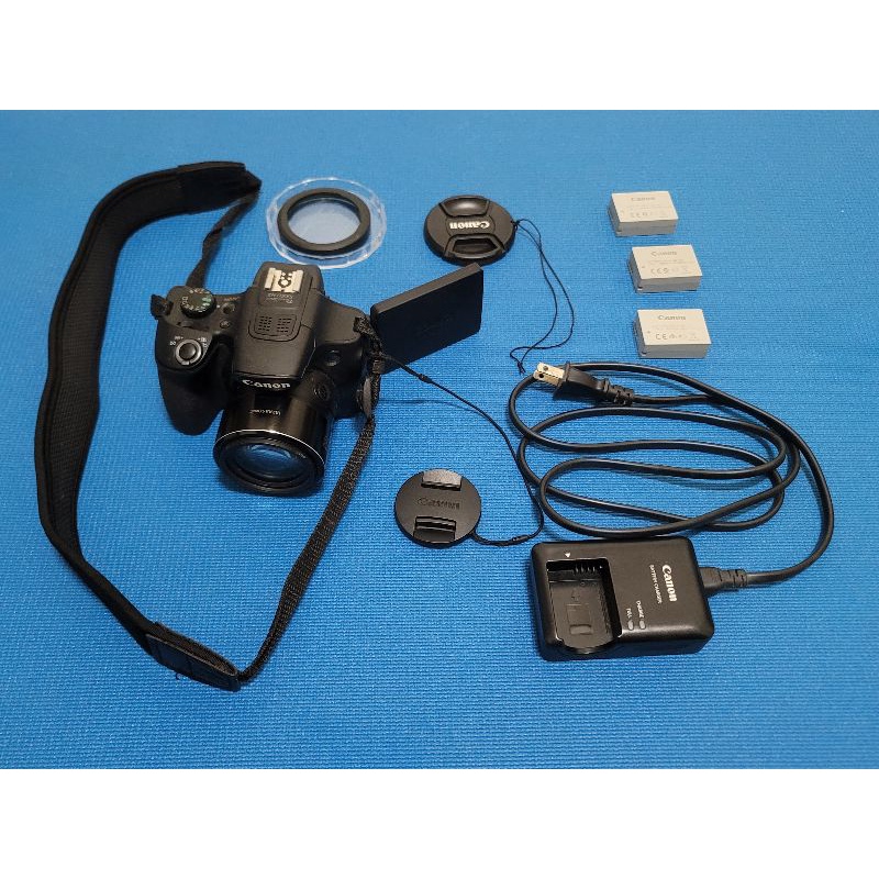 二手佳能 類單眼 相機 CANON SX60 HS，附三顆原廠電池