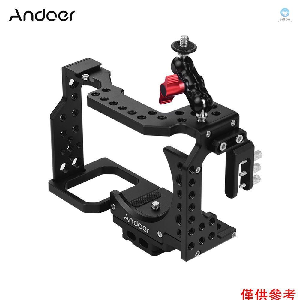 Andoer 相機籠視頻電影電影製作穩定器鋁合金帶冷靴安裝電纜夾安裝適配器適用於 A7II/A7III/A7