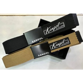 《八里坪牛仔》❎Kangol 🇬🇧🦘英國袋鼠金屬頭帆布皮帶 超有質感很適合送人 交換禮物 黑色/卡其兩色現貨