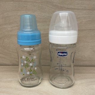 奇哥/US BABY 防脹氣寬口圓孔S玻璃奶瓶150ml/120ml