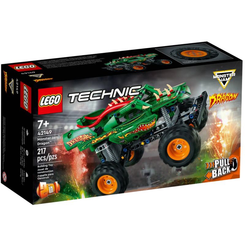 【ToyDreams】LEGO 科技 42149 怪獸恐龍 迴力卡車 2-in-1 Monster Jam Dragon