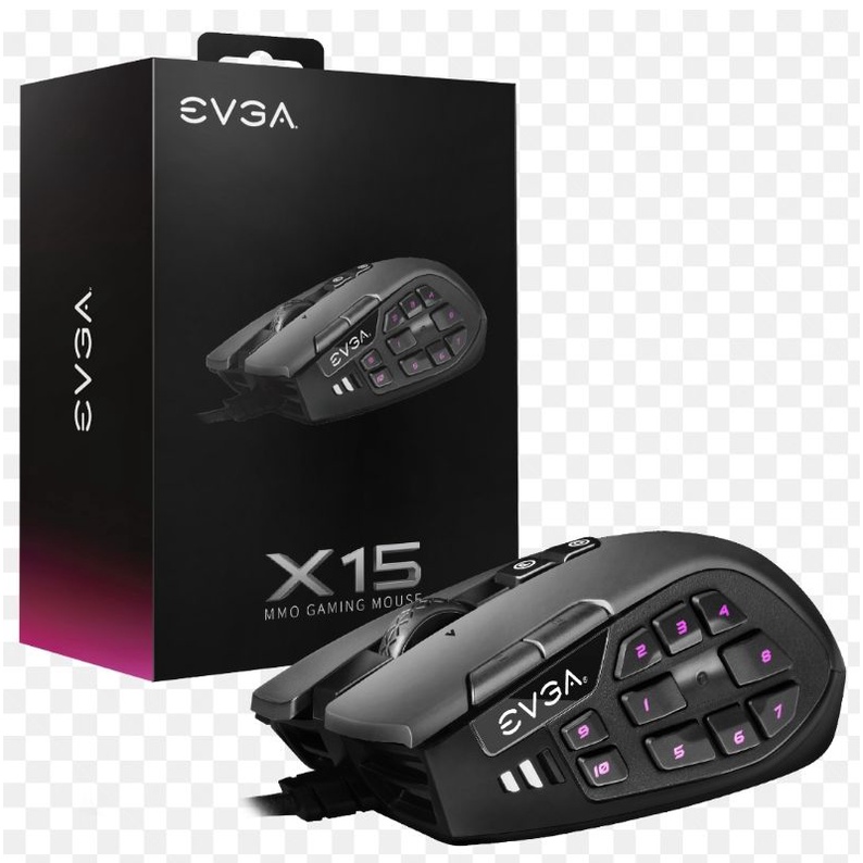 全新~EVGA X15有線滑鼠MMO GAMING MOUSE