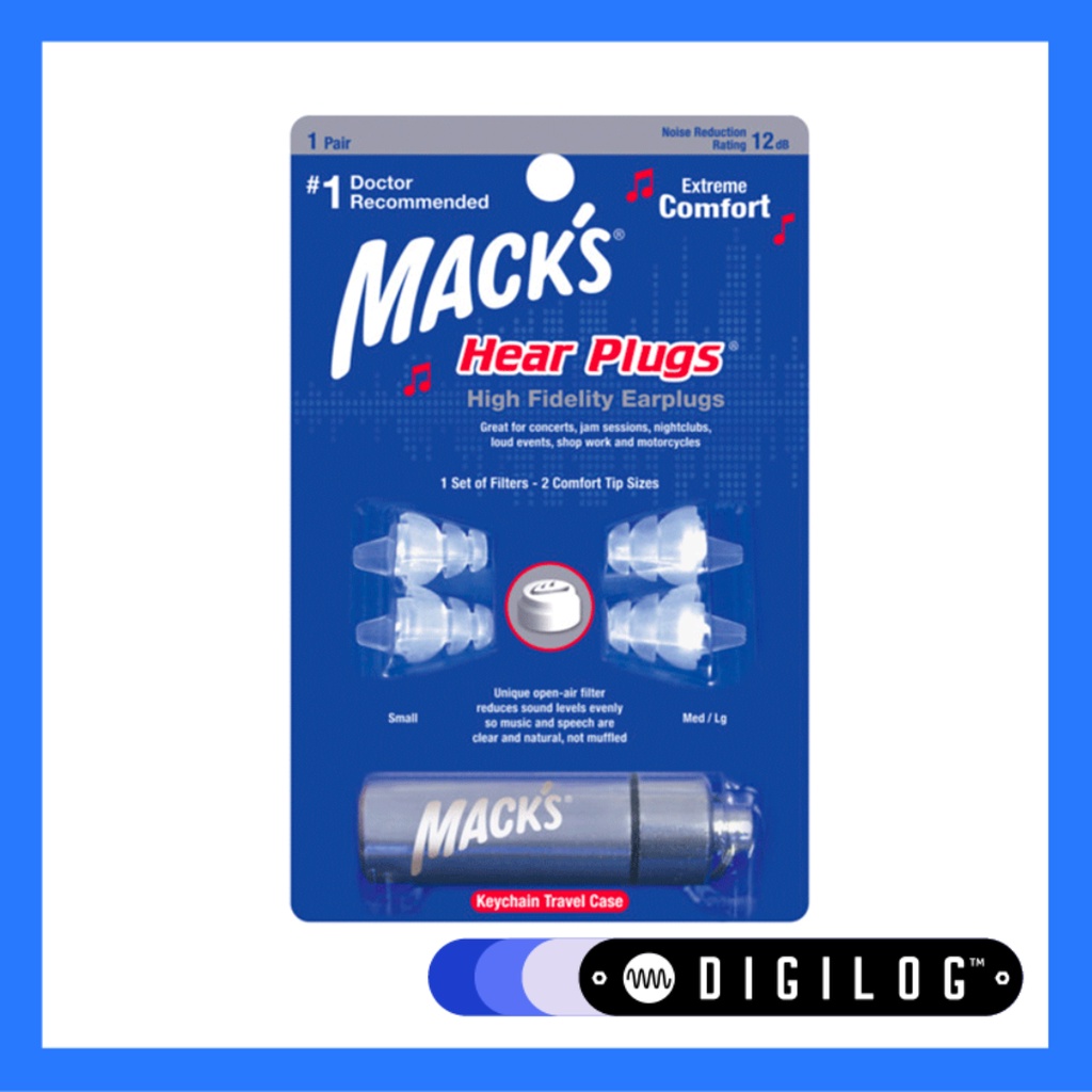 [DigiLog] Mack's 開放式降噪高傳真耳塞 附旅行盒（一對）