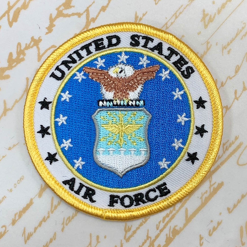 刺繡臂章、燙貼布、熨燙徽章~美國空軍 (United States Air Force)小