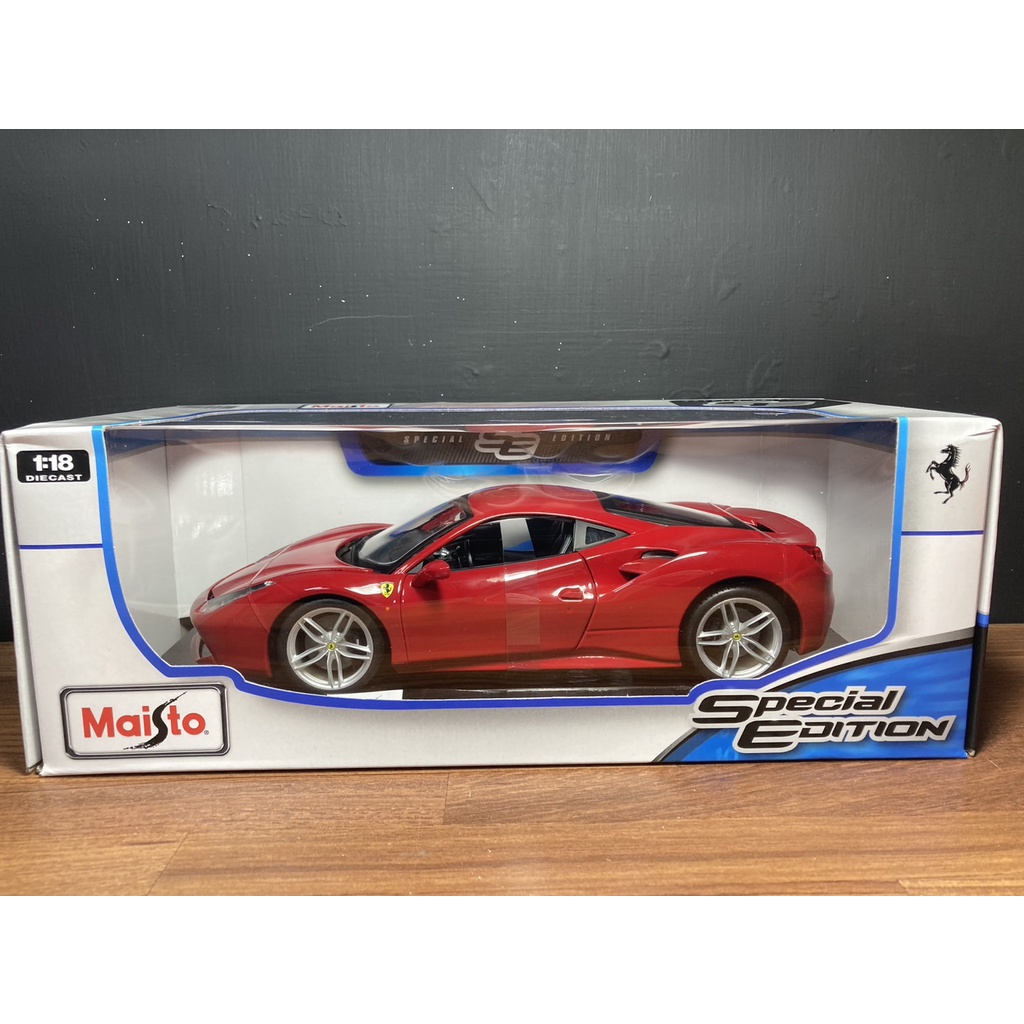 【收藏模人】Maisto Ferrari 488 GTB 1:18 1/18 法拉利 紅