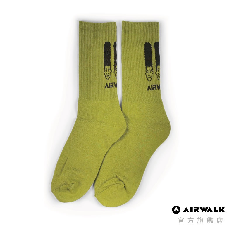 AIRWALK 都會生活 綠色 運動襪  台灣製造 AW53508 潮襪 滑板 學生襪 棉襪