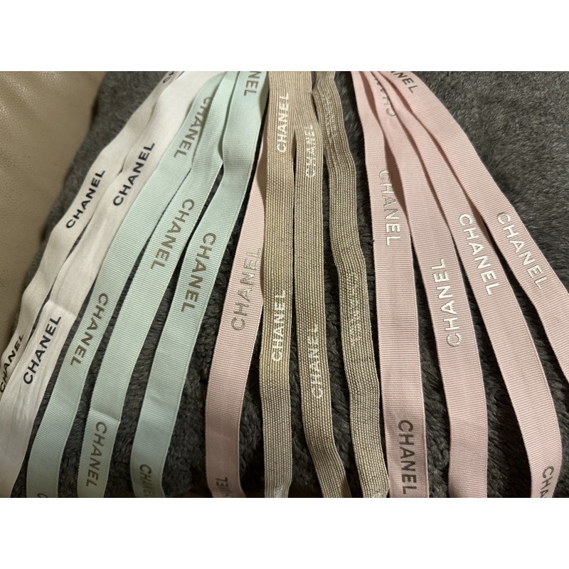 Chanel各式白色/粉紅/粉綠/麻繩包裝緞帶 髮帶 禮物包裝