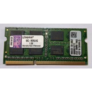 含稅 金士頓 筆電記憶體 KAC-MEMJ/4G DDR3 1600 4GB 雙面顆粒 終保 04R036