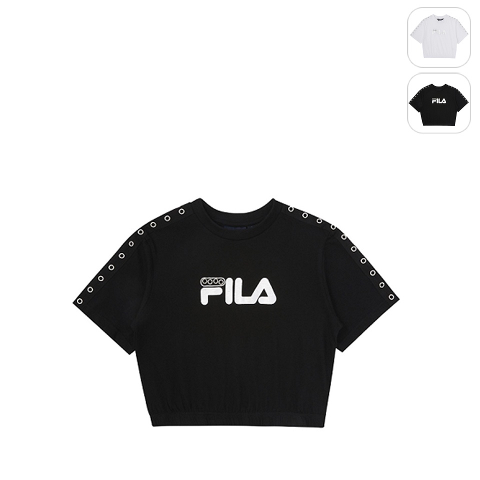 【FILA 】女性 短袖圓領T恤-黑色 5TEW-1807-BK