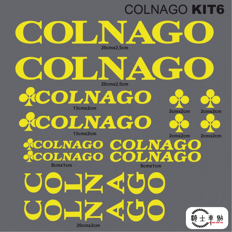 公路車貼紙 車貼 腳踏車貼 COLNAGO-7 單車貼紙 sticker改裝貼 AM山地車速降車防水貼 貼花反光