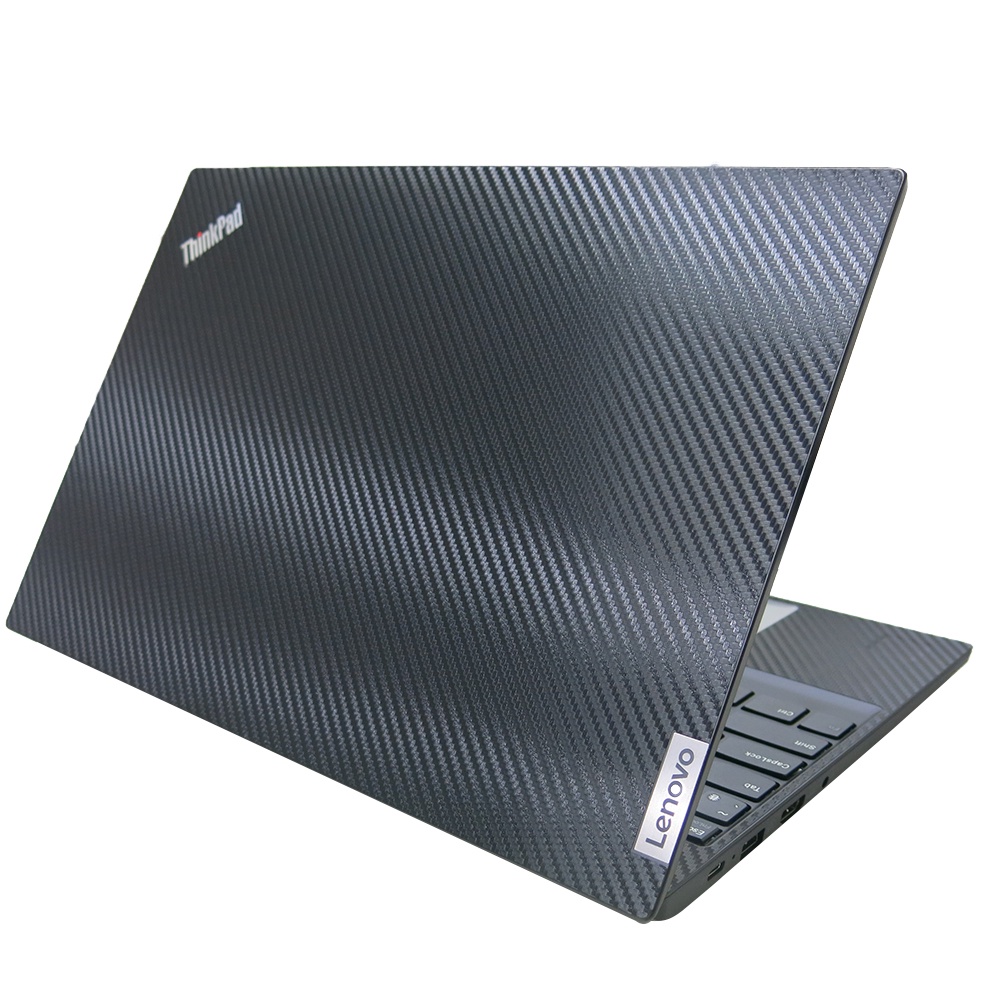 【Ezstick】Lenovo ThinkPad E15 Gen4 黑色卡夢紋 機身貼 (上蓋貼、鍵盤週圍貼、底部貼)