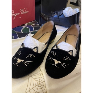 Charlotte Olympia kitty flat 黑色低跟最後降價NT4800不議價