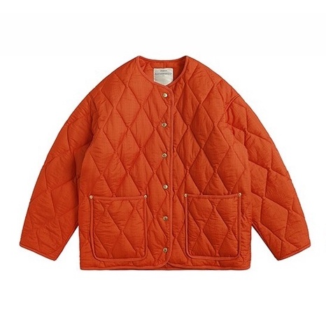 Evistub "3M暗格起皺內膽絎縫夾克" | 橘色