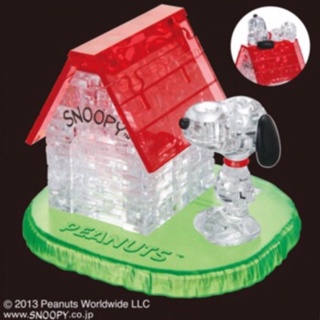 日本進口3D水晶立體透明拼圖 SNOOPY 史努比 紅色房子