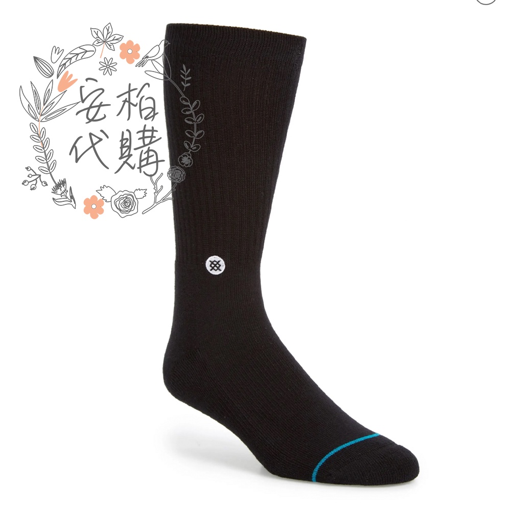 🧦現貨🧦 Stance 襪子 基本款 藍線 白底黑LOGO 美國 簡單帥氣 🇺🇸安柏代購🇺🇸