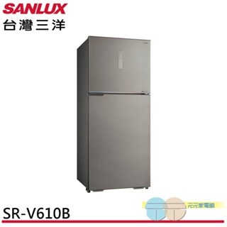 SANLUX 台灣三洋 606公升 大冷凍庫 雙門變頻冰箱 SR-V610B