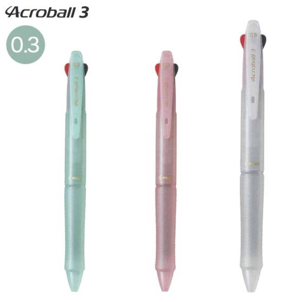 文具多多~現貨 PILOT 百樂 Acroball BKAB-40MF 0.3 3色輕油筆 多色圓珠筆