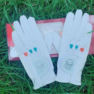 高爾夫手套女士雙手 透氣 耐磨 防滑高爾夫手套 高爾夫球手套 韓國進口納米超纖維 PASSARD