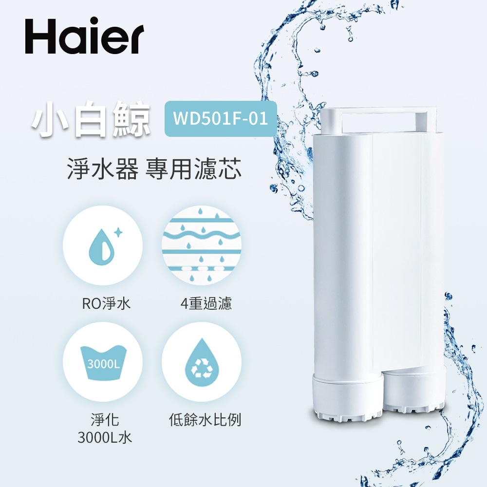 【海爾 Haier】innohome WD501F-01 瞬熱淨水器WD501A專用濾芯