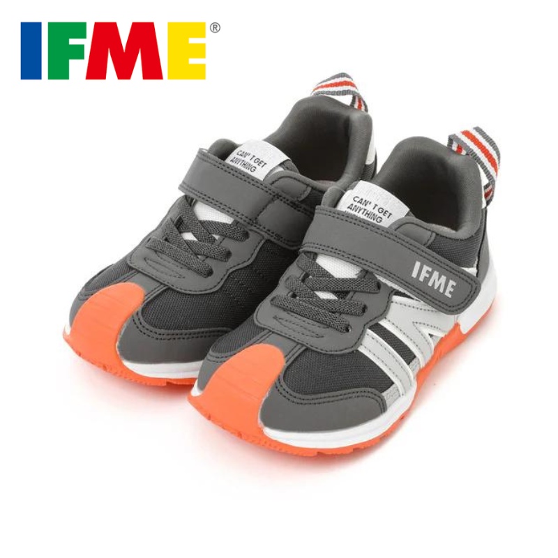 [新竹-實體門市]IFME-勁步系列 勁步沉穩-黑灰色 日本機能童鞋 原廠公司貨 運動鞋 布鞋