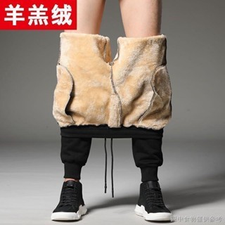 [加絨加厚休閒褲][男款][羊羔絨]冬季男士加絨加厚休閒褲冬天保暖男褲子羊羔絨束腳長褲