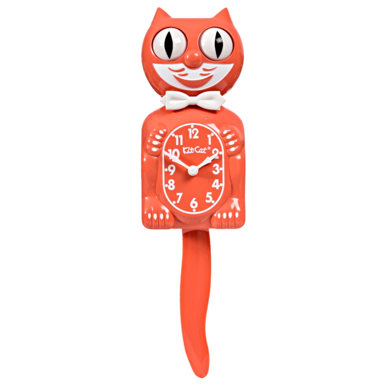 Living Coral Kit-Cat Klock珊瑚橘 限定色 貓咪時鐘