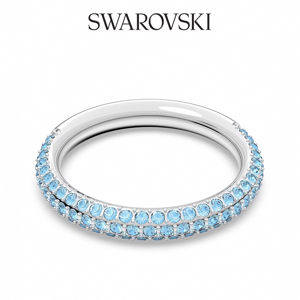 SWAROVSKI 施華洛世奇 Stone 戒指, 藍色, 鍍白金色