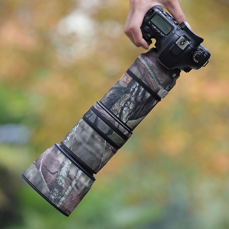 相機單反CANON佳能100400mm大白防抖一代鏡頭迷彩炮衣保護套100-400貼紙膜