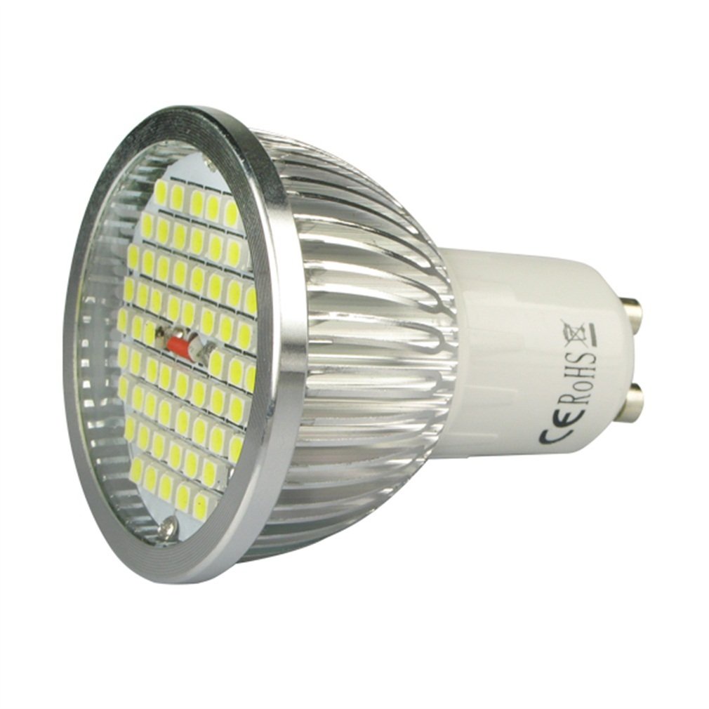 10 x GU10 6W 60 SMD3528 LED 射燈燈泡暖白/日白