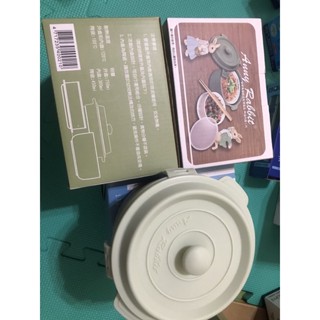 全新-安妮兔 鑄鐵造型便當盒 陶瓷內膽