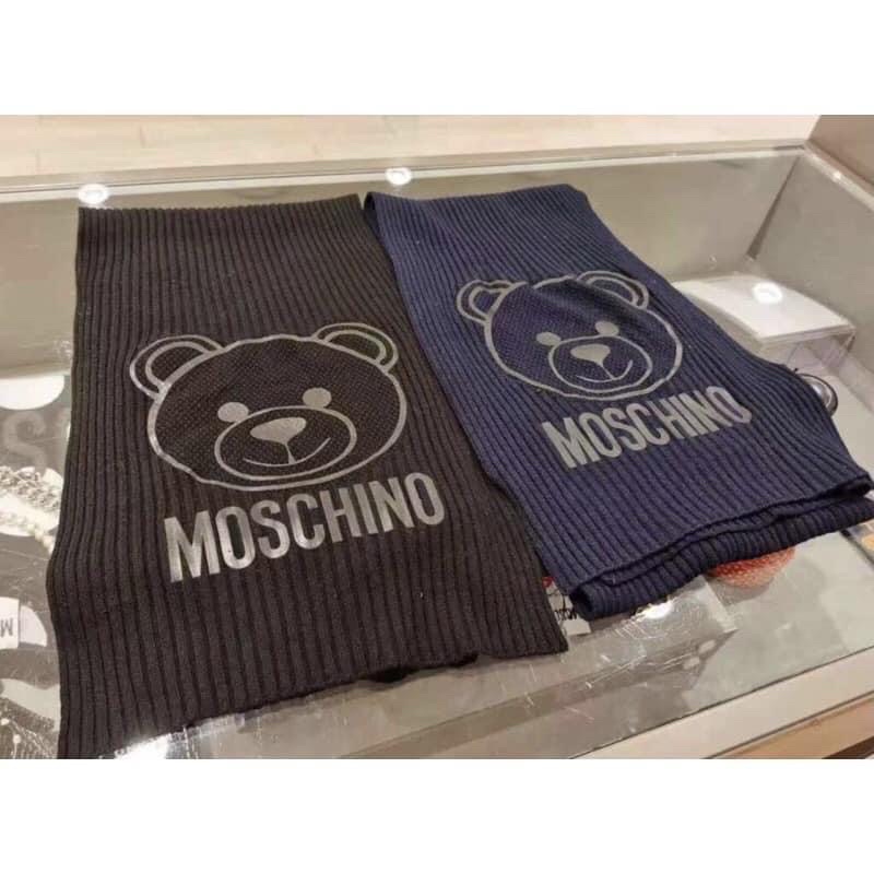 moschino 熊針織圍巾 歐洲品牌 深藍色 藏藍色