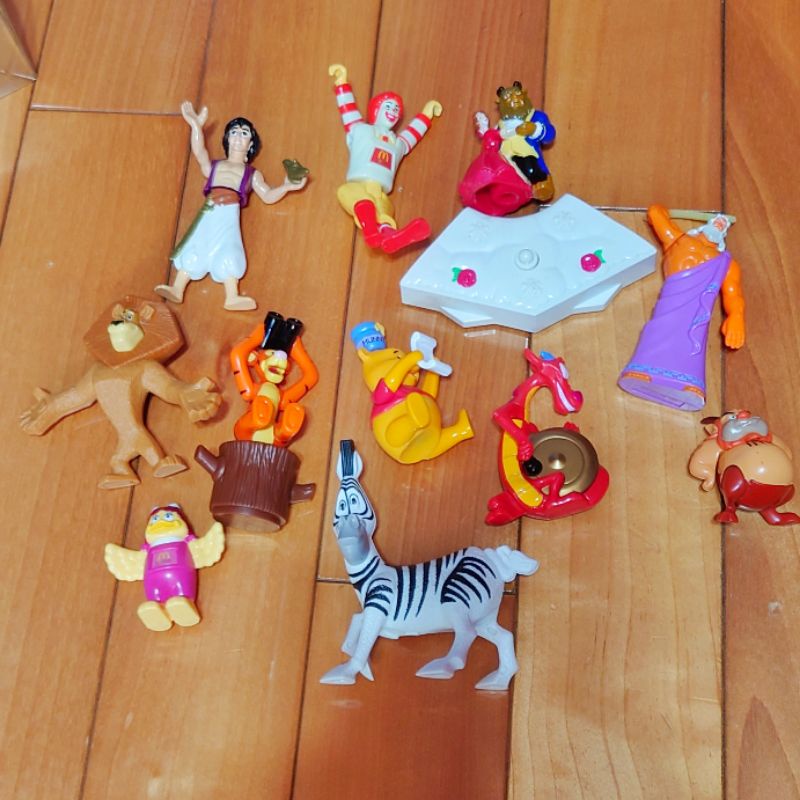 麥當勞迪士尼玩具 一堆合售不拆售-1 小熊維尼/跳跳虎/大力士/阿拉丁/美女與野獸/馬達加斯加