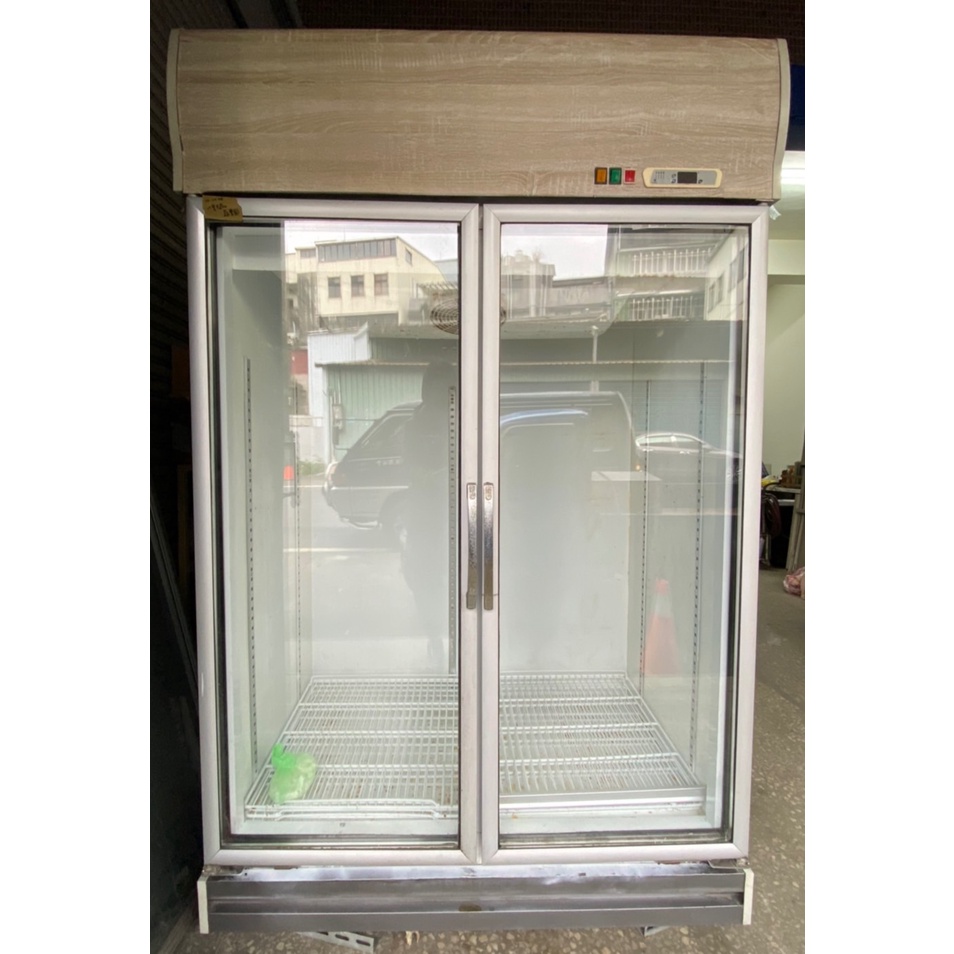 &lt;千石冷凍&gt;(二手)雙門冷凍展示冰箱/玻璃冰箱/冷藏冰箱/雙門冰箱/有店面/110V【巷仔口冷凍設備】